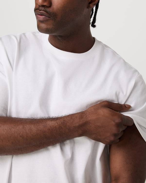 Short Sleeve Vuori Heavyweight Cotton Tee - Relaxed Fit | White